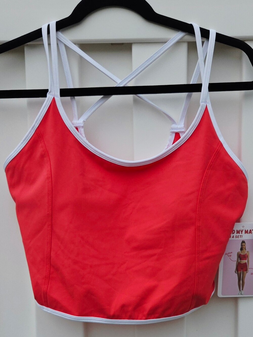 NWT OTOS New York Active Crop Top - Bright Red - Size XL Activewear, Athleisure